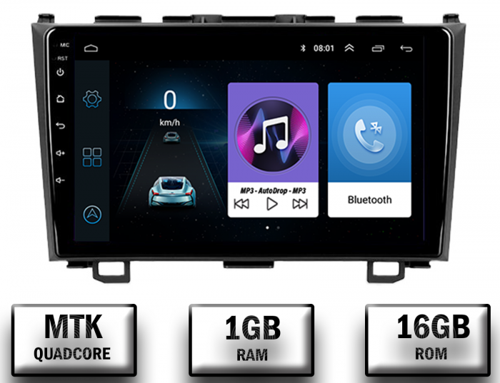 Navigatie Honda CRV (2006-2012), Android 10, P-Quadcore  1GB RAM + 16GB ROM, 9 INCH - AD-BGP9001+AD-BGRKIT006