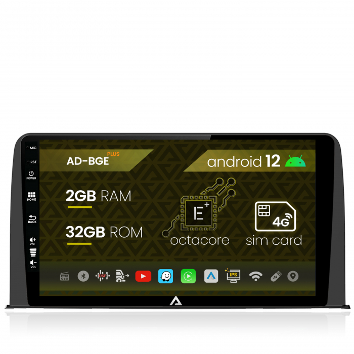 Navigatie Honda CRV (2016+), Android 12, E-Octacore 2GB RAM + 32GB ROM, 9 Inch - AD-BGE9002+AD-BGRKIT009