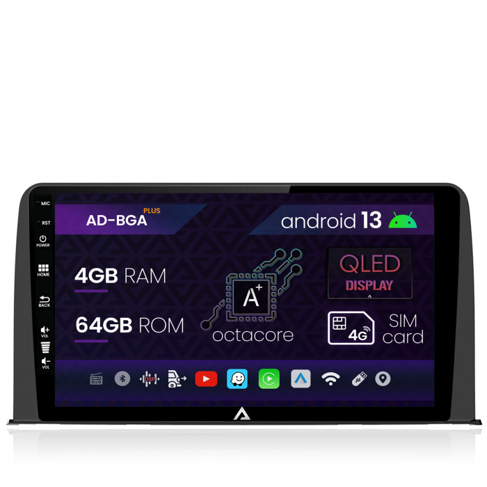 Navigatie Honda CRV (2016+), Android 13, A-Octacore 4GB RAM + 64GB ROM, 9 Inch - AD-BGA9004+AD-BGRKIT009