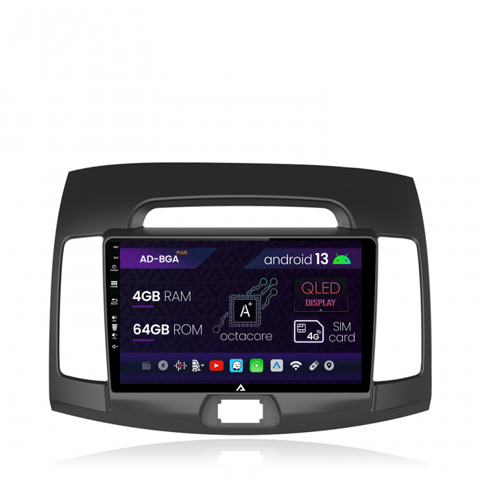 Navigatie Hyundai Elantra (2006-2011), Android 13, A-Octacore 4GB RAM + 64GB ROM, 9 Inch - AD-BGA9004+AD-BGRKIT178