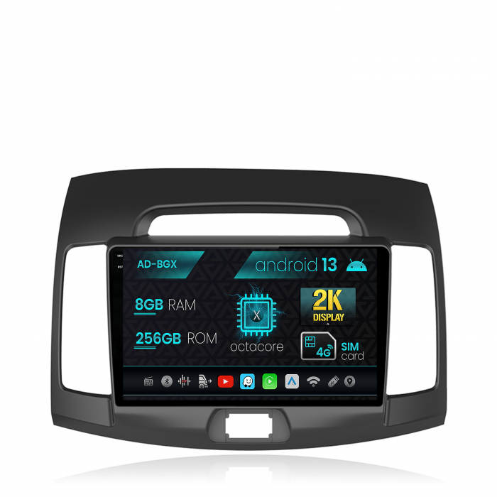 Navigatie Hyundai Elantra (2006-2011), Android 13, X-Octacore   8GB RAM + 256GB ROM, 9.5 Inch - AD-BGX9008+AD-BGRKIT178