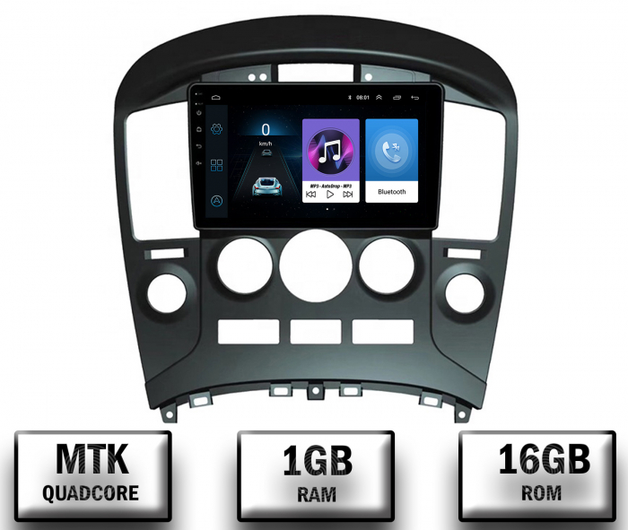 Navigatie Hyundai H1 (2010-2014), Android 10, P-Quadcore 1GB RAM + 16GB ROM, 9 Inch - AD-BGP9001+AD-BGRKIT214S