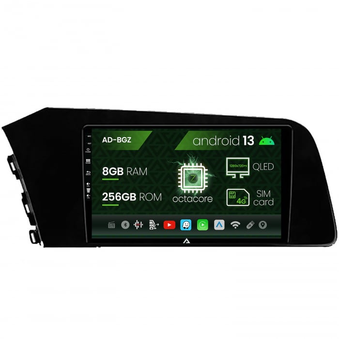 Navigatie Hyundai Elantra (2020-Prezent), Android 13, Z-Octacore   8GB RAM + 256GB ROM, 9Inch - AD-BGZ9008+AD-BGRKIT227