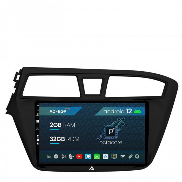 Navigatie Hyundai I20 (2014-2018), Android 12, P-Octacore   2GB RAM + 32GB ROM, 9 Inch - AD-BGP9002+AD-BGRKIT194