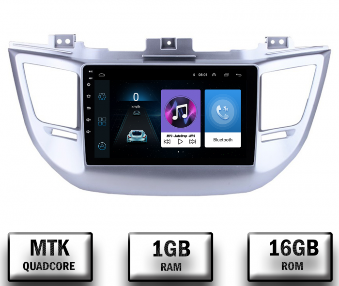 Navigatie Hyundai Tucson 3 (2015-2018), Android 10, P-Quadcore 1GB RAM + 16GB ROM, 9 Inch - AD-BGP9001+AD-BGRKIT176