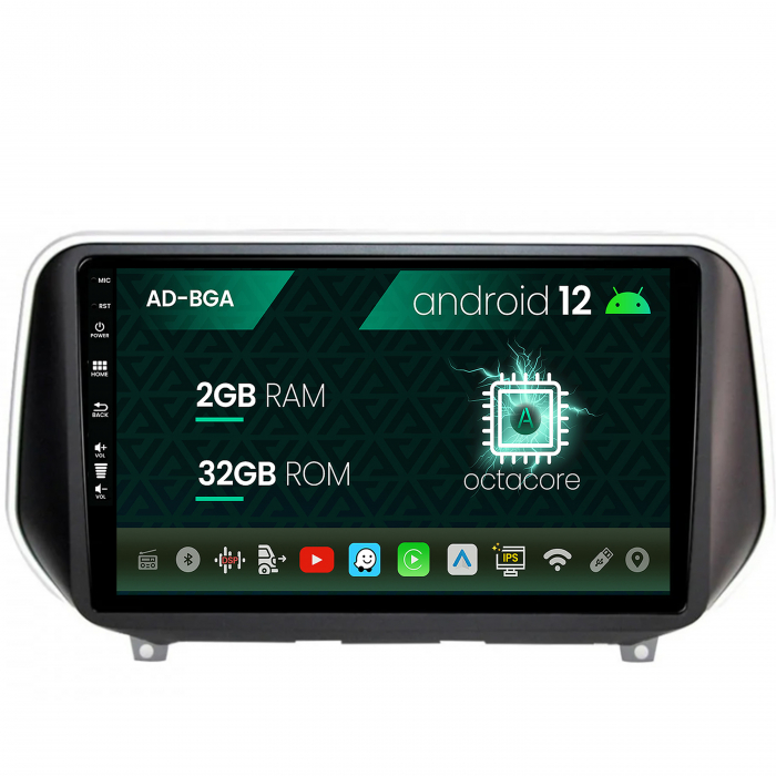 Navigatie Hyundai Santa Fe (2018-Prezent), Android 13, A-Octacore 2GB RAM + 32GB ROM, 9 Inch - AD-BGA9002+AD-BGRKIT223