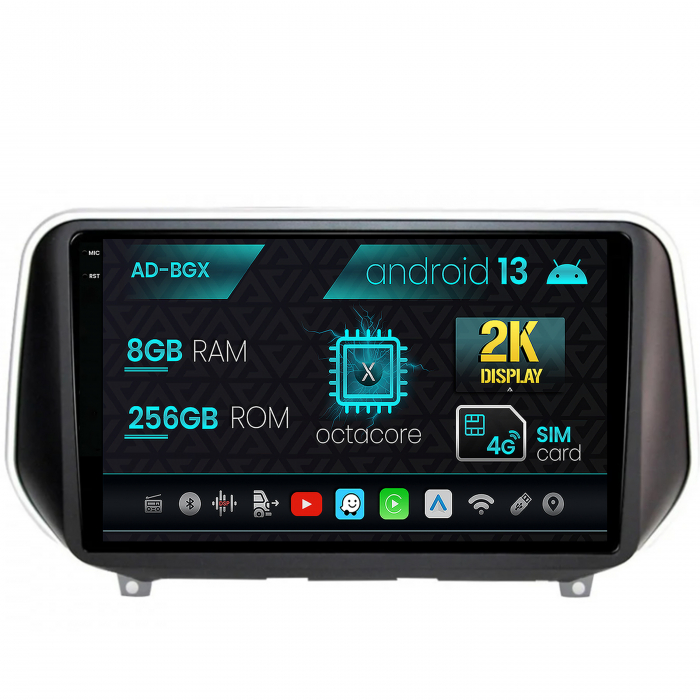 Navigatie Hyundai Santa Fe (2018-Prezent), Android 13, X-Octacore 8GB RAM + 256GB ROM, 9.5 Inch - AD-BGX9008+AD-BGRKIT223