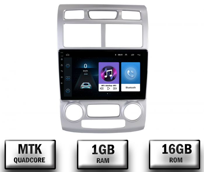 Navigatie Kia Sportage (2005-2010) A C, Android 10, P-Quadcore 1GB RAM + 16GB ROM, 9 Inch - AD-BGP9001+AD-BGRKIT148S