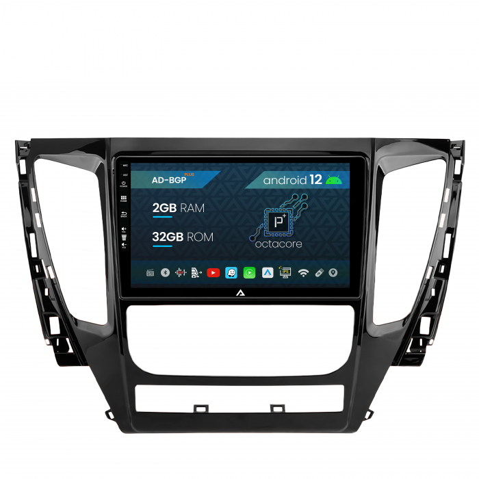 Navigatie Mitsubishi Pajero 2017, Android 12, P-Octacore   2GB RAM + 32GB ROM, 9 Inch - AD-BGP9002+AD-BGRKIT270