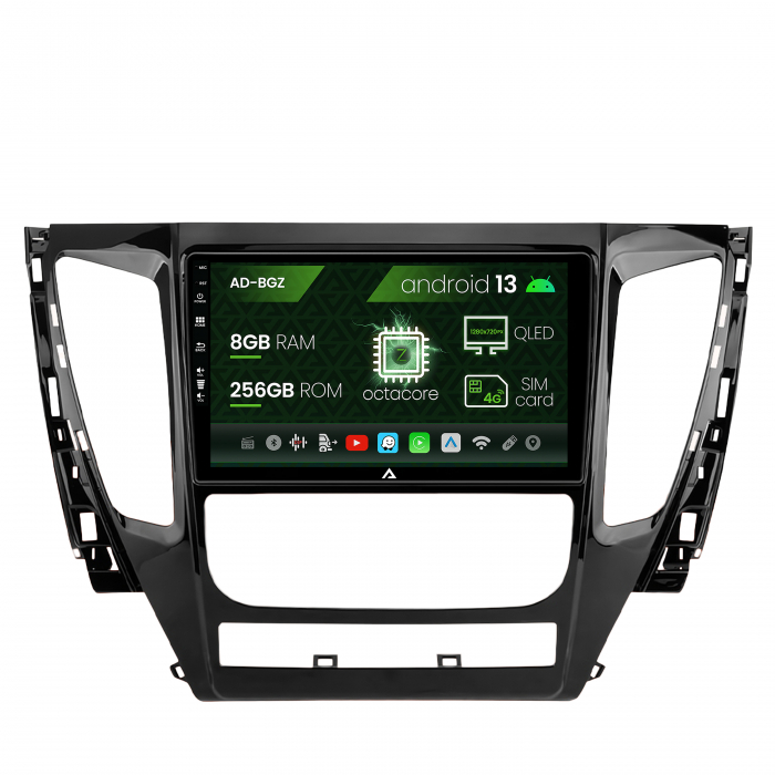 Navigatie Mitsubishi Pajero 2017, Android 13, Z-Octacore 8GB RAM + 256GB ROM, 9 Inch - AD-BGZ9008+AD-BGRKIT270