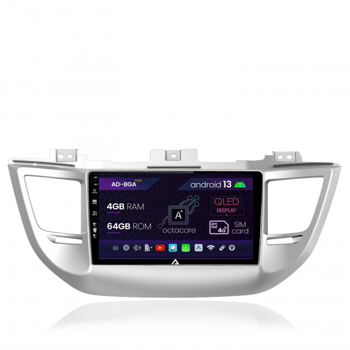 Navigatie Hyundai Tucson 3 (2015-2018), Android 13, A-Octacore 4GB RAM + 64GB ROM, 9 Inch - AD-BGA9004+AD-BGRKIT176