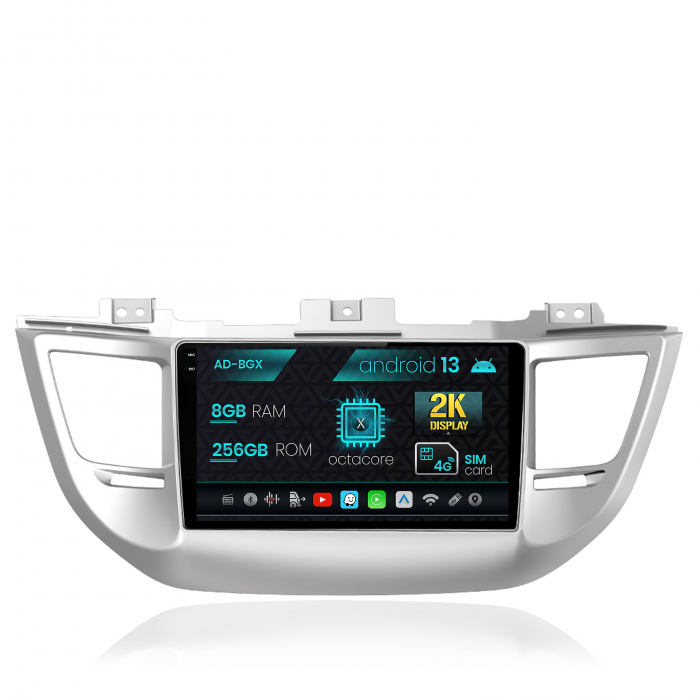 Navigatie Hyundai Tucson 3 (2015-2018), Android 13, X-Octacore   8GB RAM + 256GB ROM, 9.5 Inch - AD-BGX9008+AD-BGRKIT176