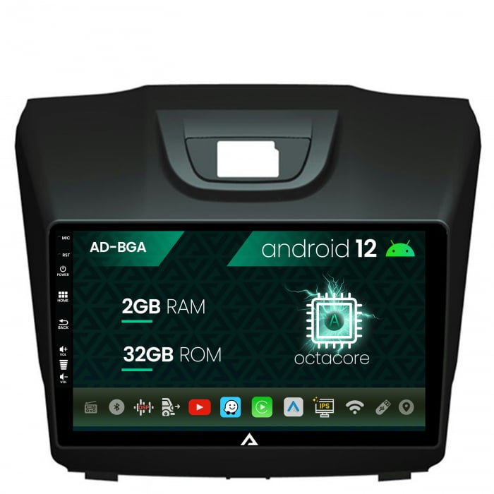 Navigatie Isuzu D-MAX (2015+), Android 13, A-Octacore 2GB RAM + 32GB ROM, 9 Inch - AD-BGA9002+AD-BGRKIT311