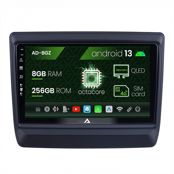 Navigatie Isuzu D-MAX (2020+), Android 13, Z-Octacore   8GB RAM + 256GB ROM, 9 Inch - AD-BGZ9008+AD-BGRKIT316