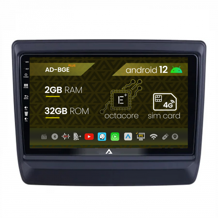 Navigatie Isuzu D-MAX (2020+), Android 12, E-Octacore 2GB RAM + 32GB ROM, 9 Inch - AD-BGE9002+AD-BGRKIT316