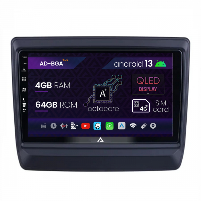 Navigatie Isuzu D-MAX (2020+), Android 13, A-Octacore 4GB RAM + 64GB ROM, 9 Inch - AD-BGA9004+AD-BGRKIT316