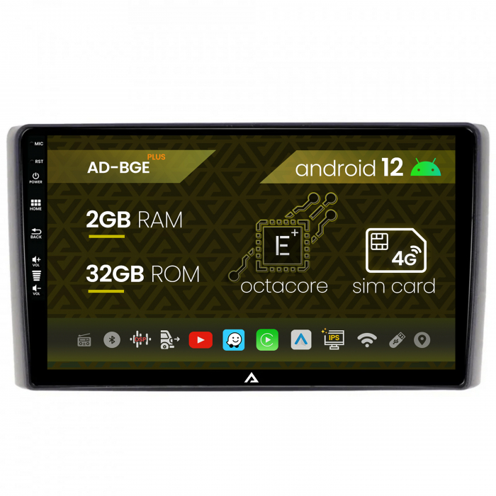 Navigatie Iveco Daily (2006-2014), Android 12, E-Octacore 2GB RAM + 32GB ROM, 9 Inch - AD-BGE9002+AD-BGRKIT361V2