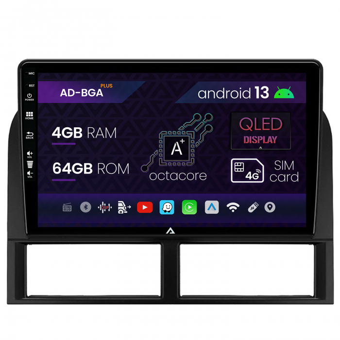 Navigatie Jeep Grand Cherokee (1998-2004), Android 13, A-Octacore   4GB RAM + 64GB ROM, 9 Inch - AD-BGA9004+AD-BGRKIT296