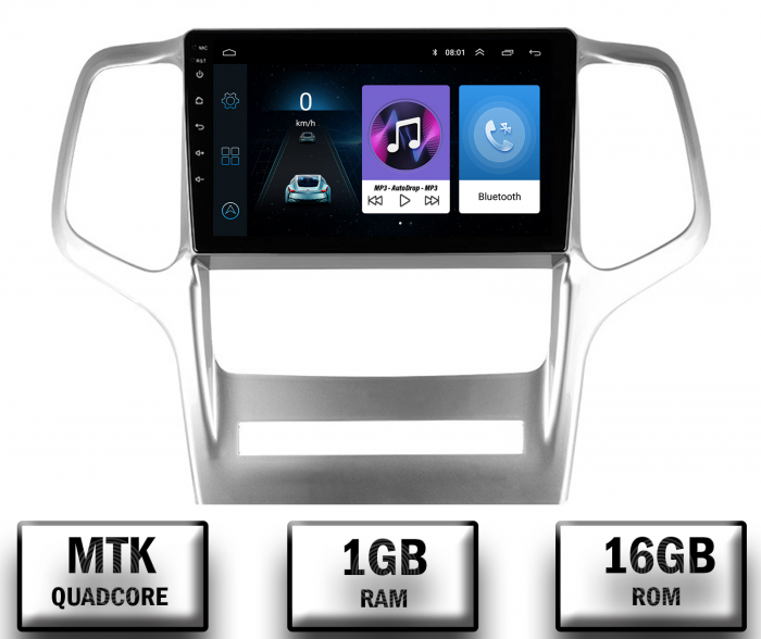 Navigatie Jeep Grand Cherokee (2010-2013), Android 10, P-Quadcore   1GB RAM + 16GB ROM, 9 Inch - AD-BGP9001+AD-BGRKIT297