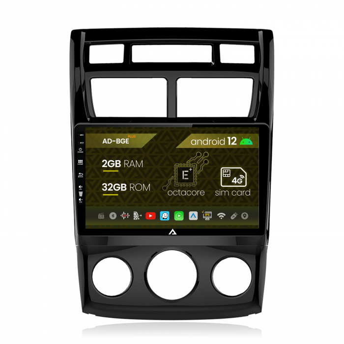 Navigatie Kia Sportage (2005-2010) M AC, Android 12, E-Octacore   2GB RAM + 32GB ROM, 9 Inch - AD-BGE9002+AD-BGRKIT148S
