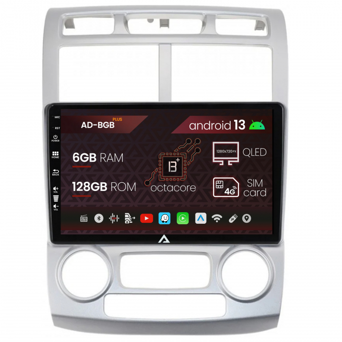 Navigatie Kia Sportage (2005-2010) M AC, Android 13, B-Octacore   6GB RAM + 128GB ROM, 9 Inch - AD-BGB9006+AD-BGRKIT148