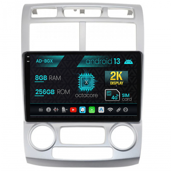 Navigatie Kia Sportage (2005-2010) M AC, Android 13, X-Octacore   8GB RAM + 256GB ROM, 9.5 Inch - AD-BGX9008+AD-BGRKIT148S - Copie