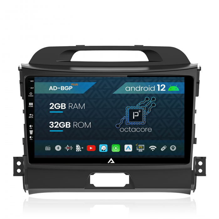 Navigatie KIA Sportage (2010-2016), Android 12, P-Octacore   2GB RAM + 32GB ROM, 9 Inch - AD-BGP9002+AD-BGRKIT146