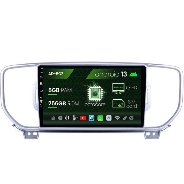 Navigatie Kia Sportage (2016-2018), Android 13, Z-Octacore   8GB RAM + 256GB ROM, 9 Inch - AD-BGZ9008+AD-BGRKIT150V2