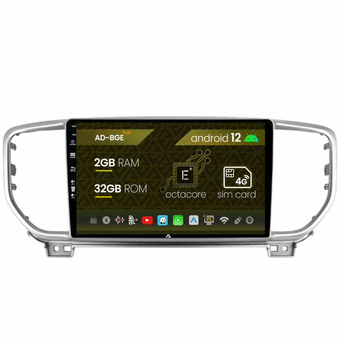 Navigatie Kia Sportage (2018+), Android 12, E-Octacore   2GB RAM + 32GB ROM, 9 Inch - AD-BGE9002+AD-BGRKIT150