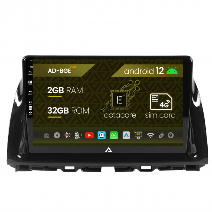 Navigatie Mazda CX-5 (2012-2015), Android 12, E-Octacore 2GB RAM + 32GB ROM, 9 Inch - AD-BGE9002+AD-BGRKIT319