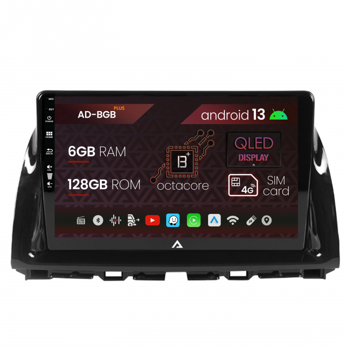 Navigatie Mazda CX-5 (2012-2015), Android 13, B-Octacore 6GB RAM + 128GB ROM, 9 Inch - AD-BGB9006+AD-BGRKIT319