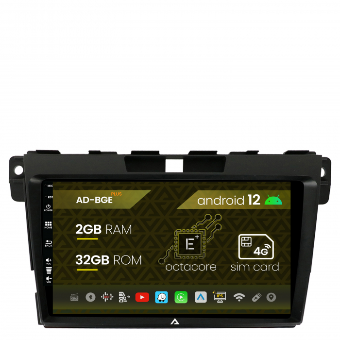 Navigatie Mazda CX-7 (2008-2013), Android 12, E-Octacore 2GB RAM + 32GB ROM, 9 Inch - AD-BGE9002+AD-BGRKIT326