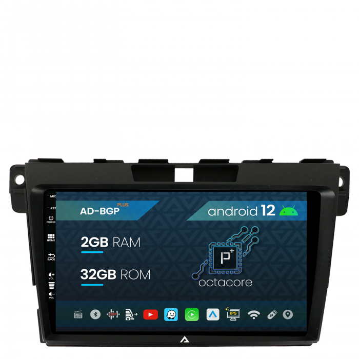 Navigatie Mazda CX-7 (2008-2013), Android 12, P-Octacore 2GB RAM + 32GB ROM, 9 Inch - AD-BGP9002+AD-BGRKIT326