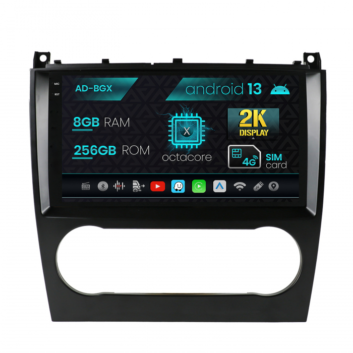 Navigatie Mercedes Benz G-Class  W463  (2009-2012), Android 13, X-Octacore   8GB RAM + 256GB ROM, 9.5 Inch - AD-BGX9008+AD-BGRKIT414v2