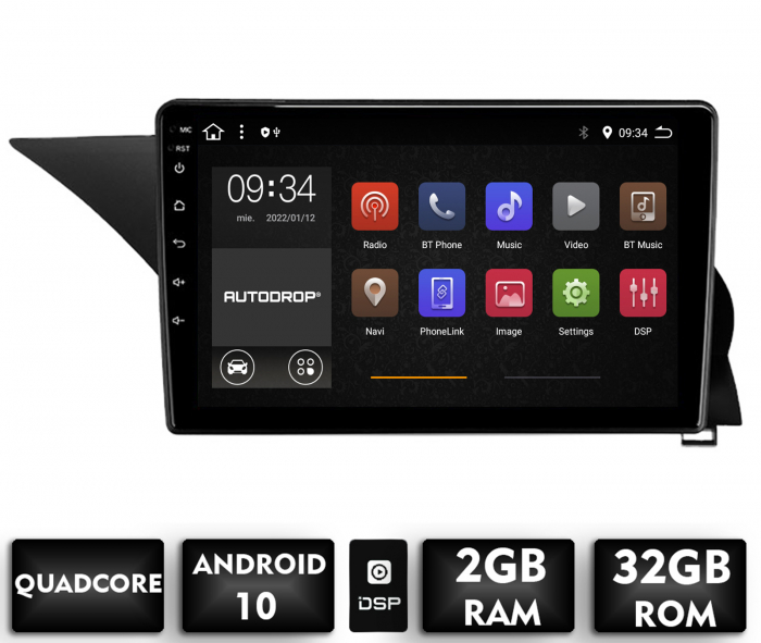 Navigatie Mercedes Benz GLK NTG 4.5 (2012-2015), Android 12, E-Octacore 2GB RAM + 32GB ROM, 9 Inch - AD-BGE9002+AD-BGRKIT418