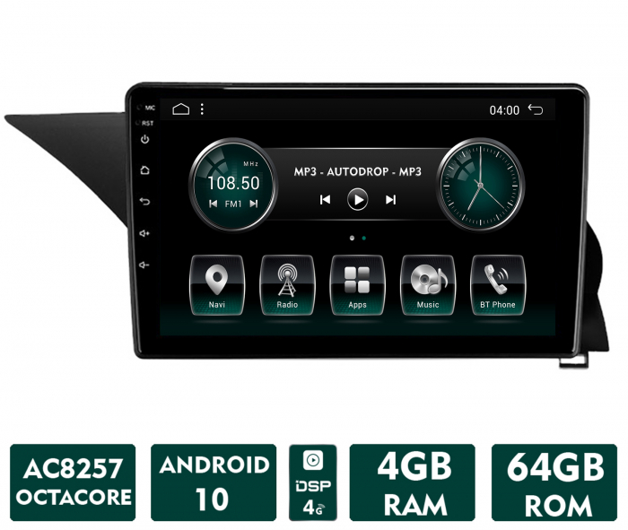 Navigatie Mercedes Benz GLK NTG 4.5 (2012-2015), Android 13, A-Octacore 4GB RAM + 64GB ROM, 9 Inch - AD-BGA9004+AD-BGRKIT418