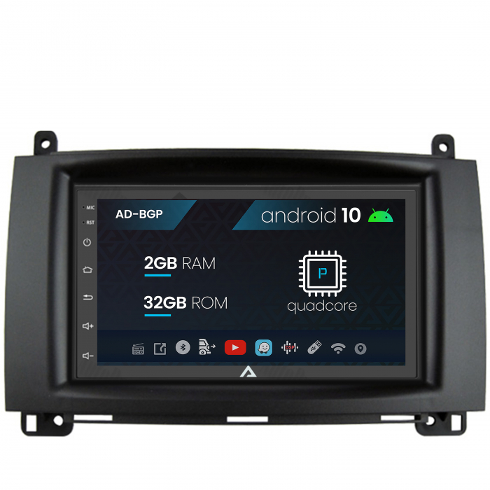 Navigatie Mercedes Benz Sprinter, Viano, Vito, A B Class, Crafter, Android 12, P-Octacore 2GB RAM + 32GB ROM, 7 Inch - AD-BGP1002+AD-BGRBE0032DIN