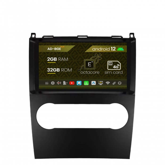 Navigatie Mercedes Benz A B Class (2004-2011), Android 12, E-Octacore   2GB RAM + 32GB ROM, 9 Inch - AD-BGE9002+AD-BGRKIT420