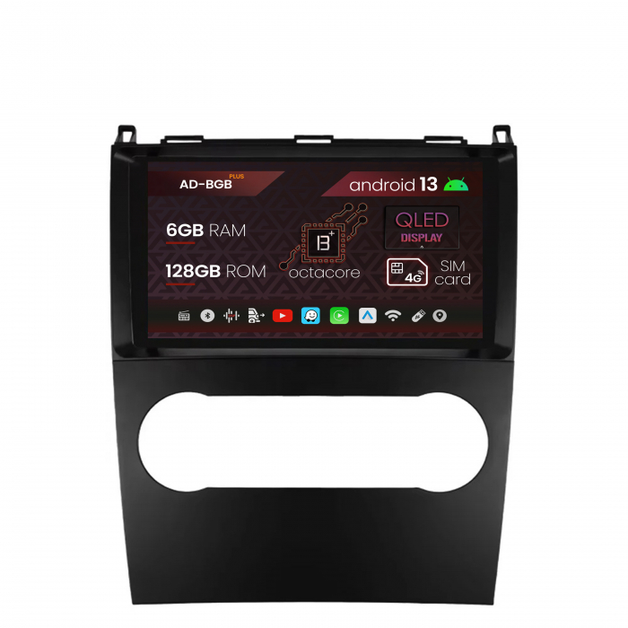 Navigatie Mercedes Benz A B Class (2004-2011), Android 13, B-Octacore   6GB RAM + 128GB ROM, 9 Inch - AD-BGB9006+AD-BGRKIT420
