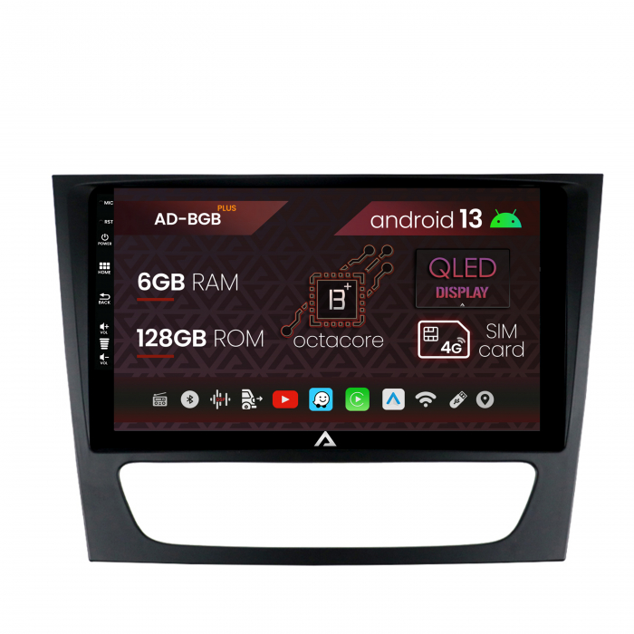 Navigatie Mercedes Benz W211 CLS, Android 13, B-Octacore 6GB RAM + 128GB ROM, 9 Inch - AD-BGB9006+AD-BGRKIT415