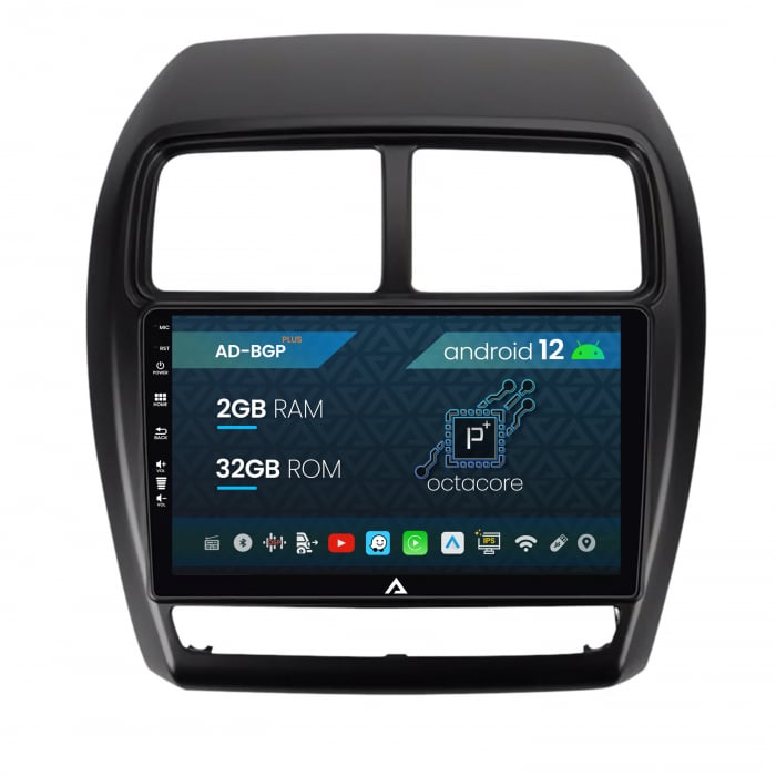 Navigatie Mitsubishi ASX (2016-2019), Android 12, P-Octacore 2GB RAM + 32GB ROM, 9 Inch - AD-BGP9002+AD-BGRKIT267V2