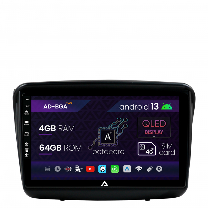 Navigatie Mitsubishi L200 Pajero Sport, Android 13, A-Octacore 4GB RAM + 64GB ROM, 9 Inch - AD-BGA9004+AD-BGRKIT278