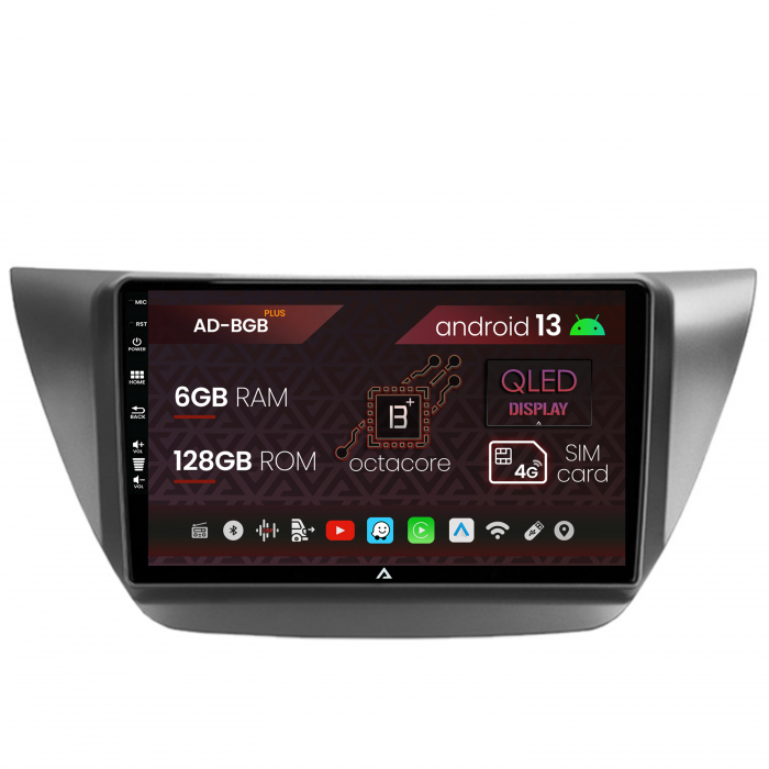 Navigatie Mitsubishi Lancer (2003-2007), Android 13, B-Octacore   6GB RAM + 128GB ROM, 9 Inch - AD-BGB9006+AD-BGRKIT282