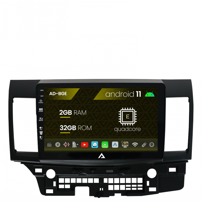 Navigatie Mitsubishi Lancer (2007-2016), Android 11, E-Quadcore 2GB RAM + 32GB ROM, 10.1 Inch - AD-BGE10002+AD-BGRKIT269