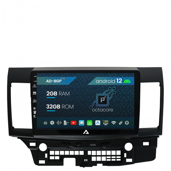 Navigatie Mitsubishi Lancer (2007-2016), Android 12, P-Octacore   2GB RAM + 32GB ROM, 10.1 Inch - AD-BGP10002+AD-BGRKIT269