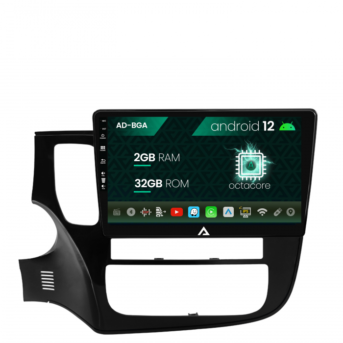 Navigatie Mitsubishi Outlander (2013-2020), Android 13, A-Octacore 2GB RAM + 32GB ROM, 10.1 Inch - AD-BGA10002+AD-BGRKIT268