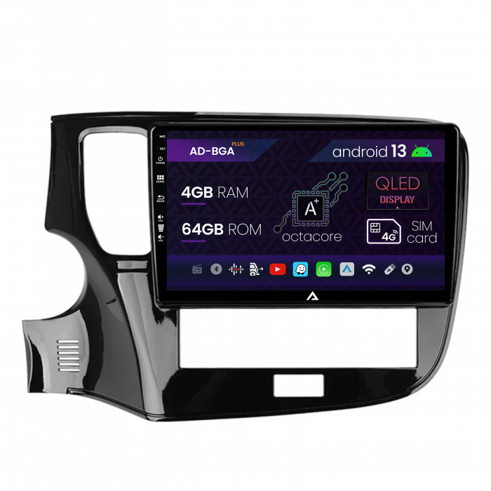 Navigatie Mitsubishi Outlander (2019-2021), Android 13, A-Octacore 4GB RAM + 64GB ROM, 10.1 Inch - AD-BGA10004+AD-BGRKIT281