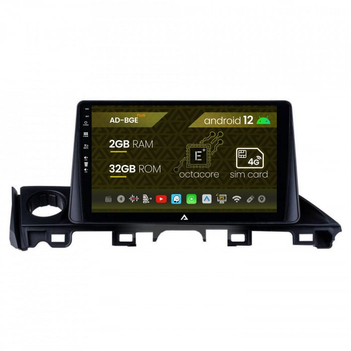 Navigatie Mazda 6 lll (2015-2018), Android 12, E-Octacore 2GB RAM + 32GB ROM, 9 Inch - AD-BGE9002+AD-BGRKIT329