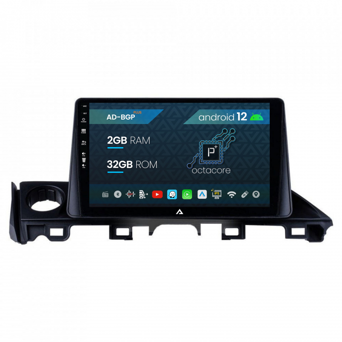 Navigatie Mazda 6 lll (2015-2018), Android 12, P-Octacore   2GB RAM + 32GB ROM, 9 Inch - AD-BGP9002+AD-BGRKIT329