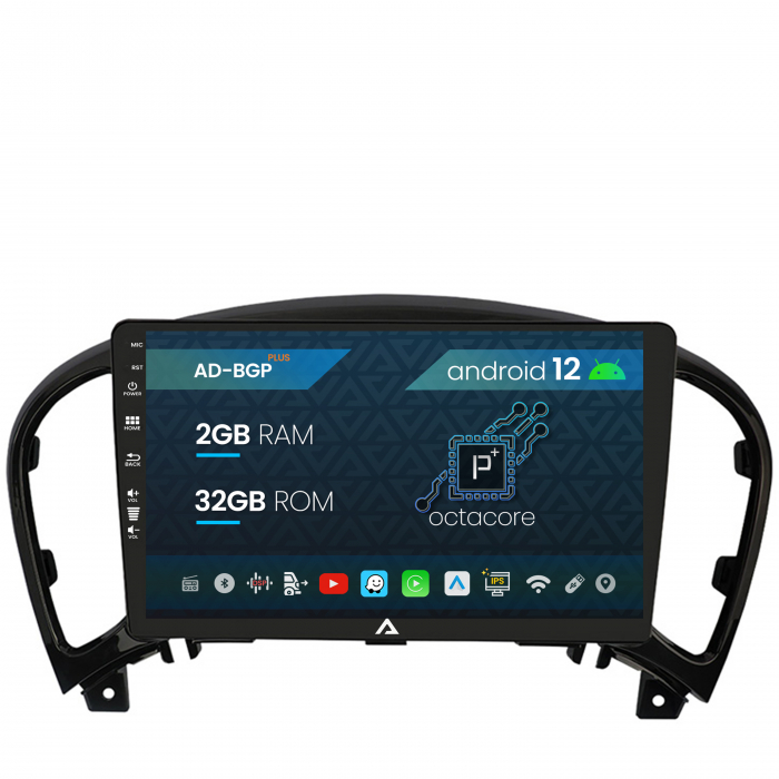 Navigatie Nissan Juke (2010-2015), Android 12, P-Octacore 2GB RAM + 32GB ROM, 9 Inch - AD-BGP9002+AD-BGRKIT168